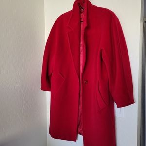 MaxMara Magenta/Red Wool Coat